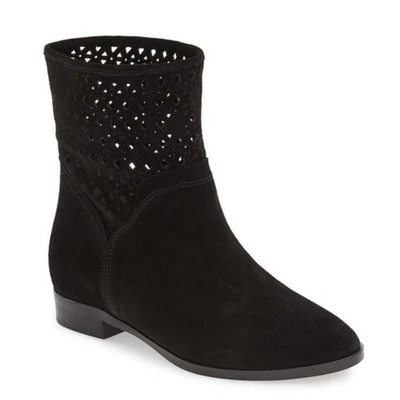 Michael Kors Leather Perforated Sunny Flat Ankle Boots Black 5M Western - Image 1 of 4