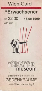 Wien-Card - Wachsener - Österreichisches Theater Museum - 15.08.1999 - Bild 1 von 2