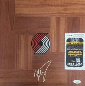 Donovan Clingan Signed Floorboard w/ JSA COA #CG37171 Portland Trail Blazers - Picture 1 of 2