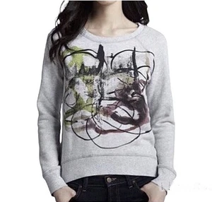 Sweatshirt Proenza Schouler Graphic Neiman Marcus S Graffiti Gray - Picture 1 of 10
