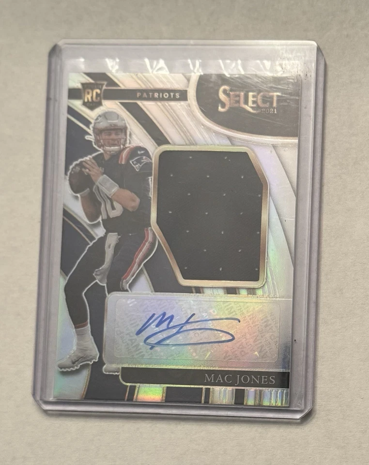 2021-22 Panini Select Mac Jones Silver Prizm  Auto #/99 Rookie Patch Auto RPA - Image 1 of 2