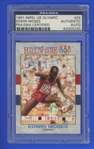 Edwin Moses 1991 Impel US Olympic #25 SIGNED w PSA/DNA slab - nice auto! - Bild 1 von 2