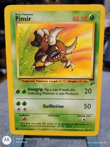 Pokemon TCG Pinsir 29/130 Base Set 2 - Rare LP/EX Condition  - Picture 1 of 2