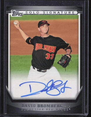 David Bromberg 2011 Topps Pro Debut #DBR Rochester Red Wings Solo Signatures - Image 1 of 2