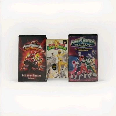 Power Rangers VHS Bundle Lot Dino Thunder Vol 2 High Five Yellow Lost Galaxy - Image 1 of 4