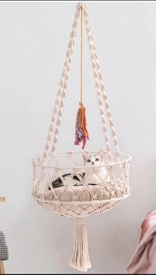 Cat Window Perch Bed W/Hanging Kit Hammock Indoor Outdoor Cats Sleep Climb Play - Image 1 of 4