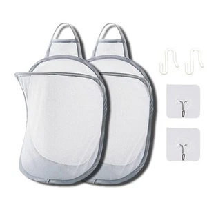 Mesh Collapsible Small Wall Laundry Baskets,Hanging Laundry Hamper,for Hotel,... - Picture 1 of 7