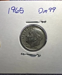1965 Dime No Mint Mark, *ROTATED DIE ERROR COIN* “In Cod We Trust“ - Die Cud - Bild 1 von 13
