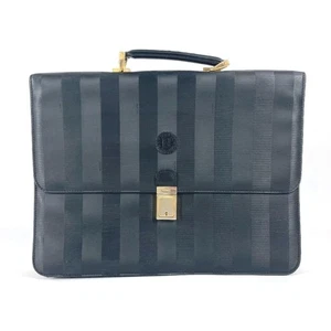 FENDI Vintage Pecan Logo Tote Bag Handtasche Aktentasche Business Leder Herren Damen - Bild 1 von 13
