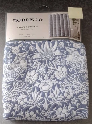 NOVA Cortina de Chuveiro William Morris & Co 100% Algodão Ladrão de Morango 72" X 72" - Imagem 1 de 2