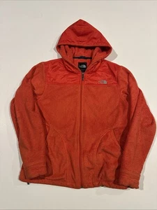 The North Face Full Zip Orange Fleece Hooded Jacket Women’s Large - Bild 1 von 5