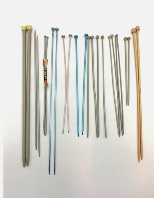 Vintage Made in England Knitting Needles Lot of 12 Pairs Mixed Sizes - Image 1 of 4