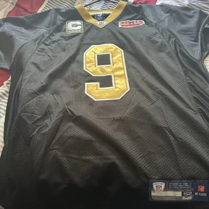 Reebok NFL Saints #9 Drew Brees Captain and Super Bowl Patch Jersey Size 52 - Picture 1 of 3