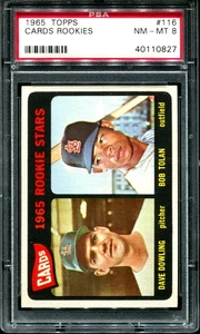 1965 Topps #116 Cardinals Rookies D.Dowling/B.Tolan PSA 8 NM-MT CENTERED! - Bild 1 von 2
