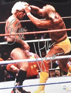 Hulk Hogan & Ric Flair Dual Signed Autographed 11x14 Photo JSA & PSA/DNA Authen - Picture 1 of 3
