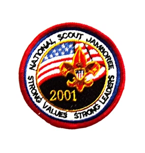 2001 National Scout Jamboree Strong Values Strong Leaders BSA Patch Red Thread - Picture 1 of 2