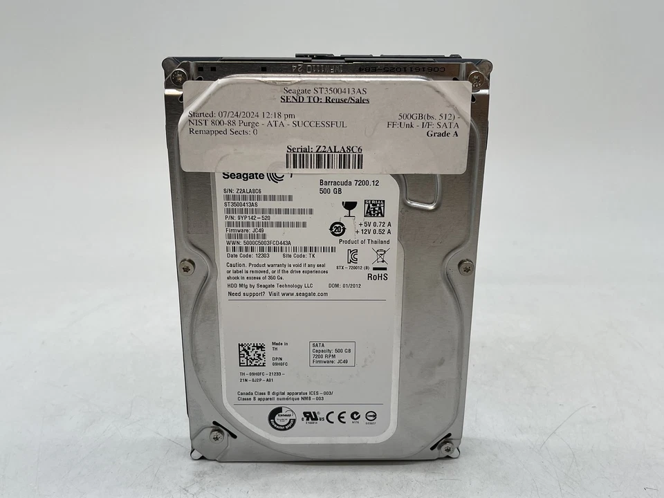 Seagate Barracuda ST3500413AS 500GB SATA 3.5' 'Hard Drive GRADE A FREE S/H - Image 1 of 4