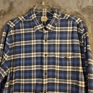 Faherty Herren XL Hemd blau kariert Flanellhemd mit Knöpfen - Bild 1 von 13