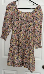 Girls Old Navy Size XXL 18 Long Sleeve Pullover Multi-Floral Scoop Neck Dress - Picture 1 of 14