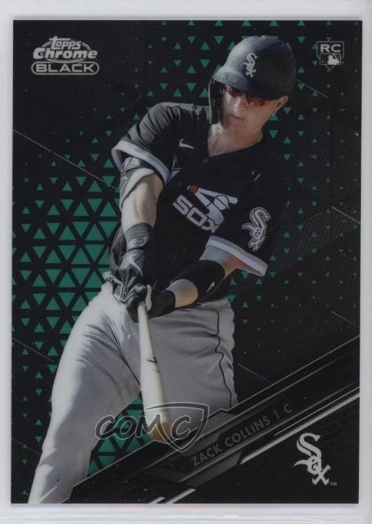 2020 Topps Chrome Black Green Refractor /99 Zack Collins #73 Rookie RC - Image 1 of 2