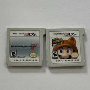 Nintendo 3DS Video Game Lot Mario Kart 7 & Super Mario 3D Land Cartridge Only - Picture 1 of 2