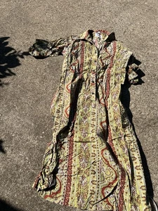 Grün braun gelb Paisley Glenbrook Größe 9-10 Kleid Brustumfang 36 Ausschnitt bis Saum 40 - Bild 1 von 3