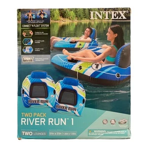 Intex River Run 1 Inflatable Floating Water Lounge Tube Raft, 2pk - Picture 1 of 2