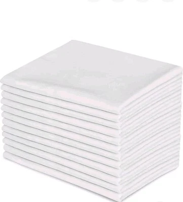  1 DOZEN. 54"x86", White Twin Flat  Sheets 180 Thread Count Hotels, BULK LOT - Image 1 of 4
