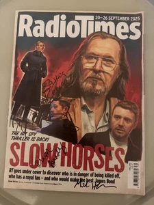 Signed Slow Horses Radio Times Christopher Chung, Saskia Reeves, Mick Herron - Picture 1 of 9