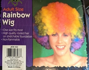 Peluca Payaso Halloween Elástica Color Arco Iris NUEVA Antigua - Imagen 1 de 2