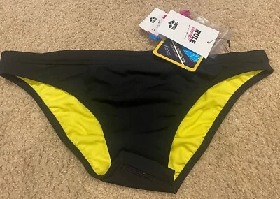 全新 Arena Rule Breaker Real Brief MaxLife 比基尼底部女式 XL 黑色 — 第 1/4 张图片