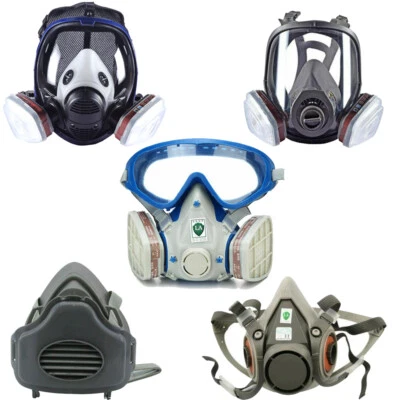 Full/Half Face Gas Mask Respirator Painting Spraying Safety Protection Facepiece - Image 1 of 4