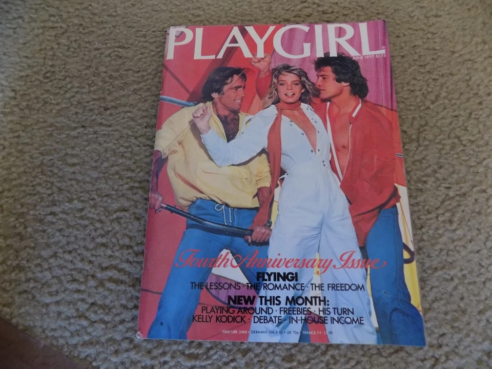 1977 PLAYGIRL June FOURTH ANNIVERSARY ISSUE Magazine Complete w/ CENTERFOLD - Image 1 of 1
