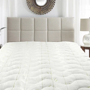 Waterproof Mattress Topper Super Soft Plush Bamboo Jacquard Mattress Pad - Picture 1 of 2