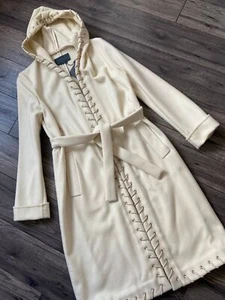 HALSTON COLLECTION BELTED COAT SIZE 10 RETAIL £1770 MADE IN ITALY - Picture 1 of 12