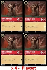 Disney Lorcana TCG - Playset x4 - Sergeant Tibbs 127/204 NM Non-Foil 4x - Picture 1 of 2
