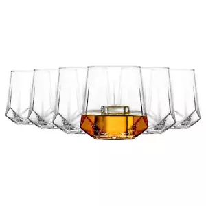 6x LAV Valeria Whiskey Glasses Old Fashioned Scotch Bourbon Rocks Tumblers 400ml - Picture 1 of 7