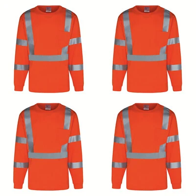 CLARO 4 упаковки каждый день ANSI класса 3 длинным рукавом UPF-50 + футболка Hi Vis - Изображение 1 из 3