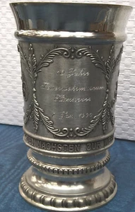 Zinnbecher, 10 Jahre Feuerwehrmuseum Hannover 1990, - Bild 1 von 5