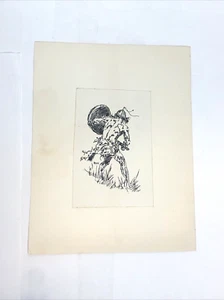 Vintage Roy G. Krenkel Original Art Sketch Conan-like Drawing Mounted (8.5”x11”) - Picture 1 of 11