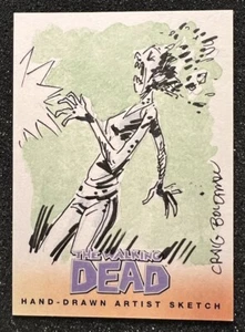 2013 WALKING DEAD COMIC SERIES TWO CRAIG BOLDMAN 1/1 Cool SKETCH CARD - Picture 1 of 10