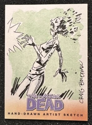 2013 WALKING DEAD COMIC SERIES TWO CRAIG BOLDMAN 1/1 Cool SKETCH CARD - Image 1 of 4