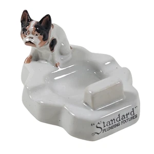 Vintage STANDARD PLUMBING FIXTURES Advertising Porcelain Ashtray Bulldog - Picture 1 of 5
