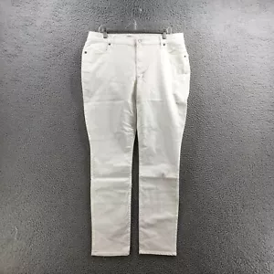 Old Navy The Sweetheart Skinny Jeans Womens 16 White Button Front Zip Fly NEW - Picture 1 of 24