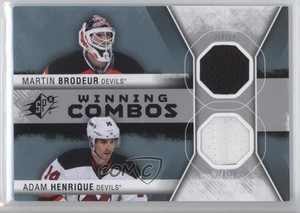 2014-15 SPx Winning Combos Adam Henrique Martin Brodeur #WC-BH HOF
