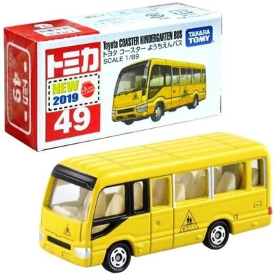Takara Tomy Tomica #49 Toyota Coaster Kindergarten Bus Scale 1/89 Diecast Car - Image 1 of 4