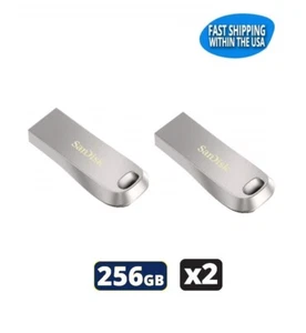 Sandisk Ultra Luxe 256GB Metal Flash Drive USB Thumb Drive (Pack of 2) - Picture 1 of 4