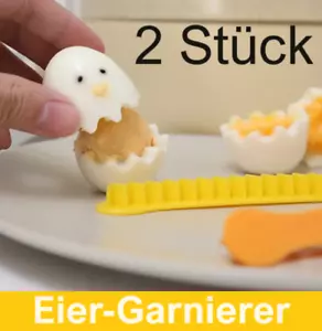 2x Eierschäler Eier Garnierer Ei garnieren Eierschneider Buffet Party Salat 1#8 - Bild 1 von 3