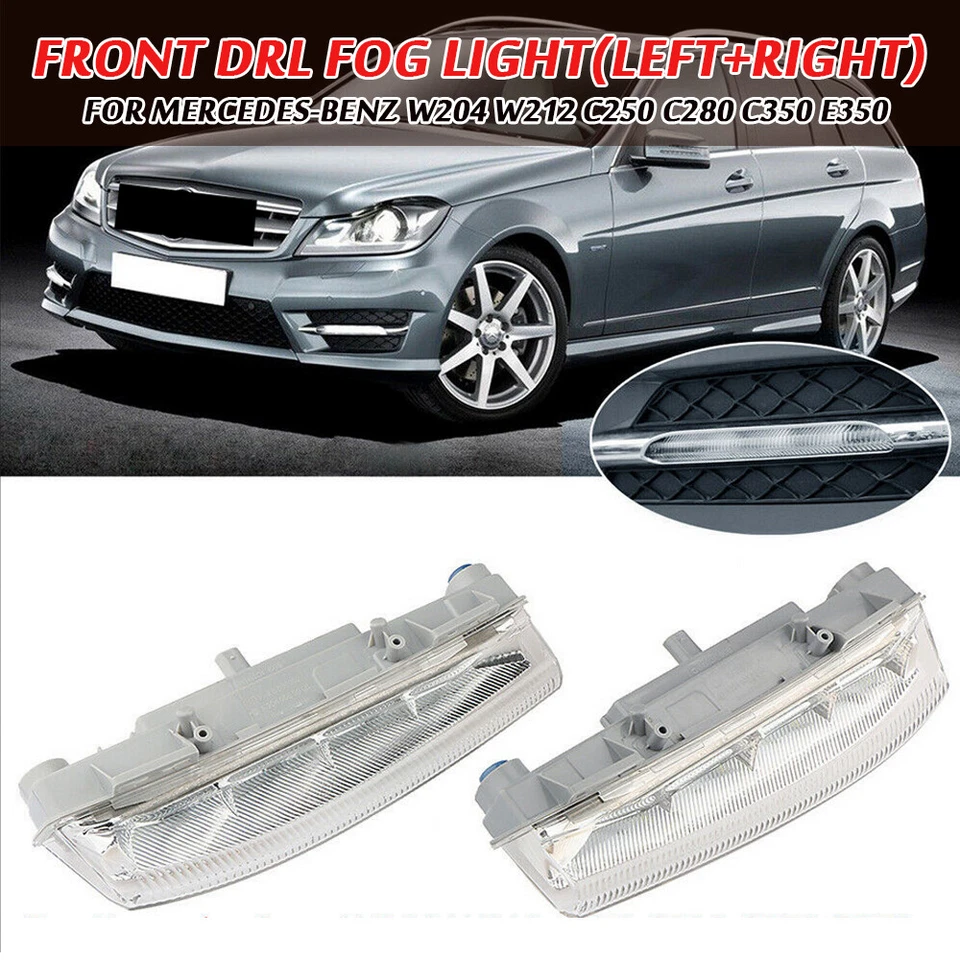 Faro antiniebla diurno DRL L+R para Mercedes Benz W204 W212 C250 C280 C350 E350 Foto 1 de 4