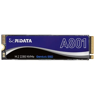 Ridata A801 SLC Cache NVMe 1.4 PCIe Gen 4x4 M.2 2280 Internal SSD Upto 5000MB/s - Image 1 of 4